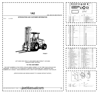 John Deere 485E 486E 488E Forklift Parts Catalog 1997-2002 PC2599