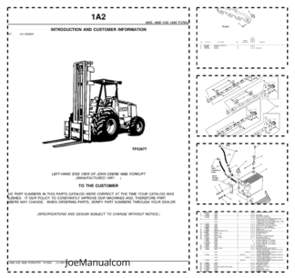 John Deere 485E 486E 488E Forklift Parts Catalog 1997- PC2599