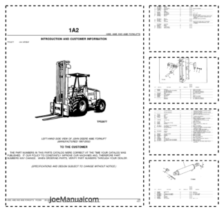 John Deere 485E 486E 488E Forklift Parts Catalog PC2599