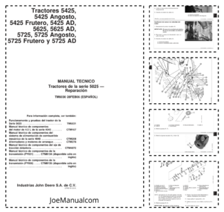 John Deere 5025 Serie Tractor Repair Manual TM6030 ES