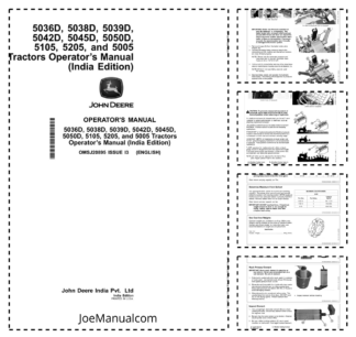 John Deere 5036D 5038D 5039D 5042D 5045D 5050D 5105 5205 5005 Tractor Operators Manual IMSJ20895-13