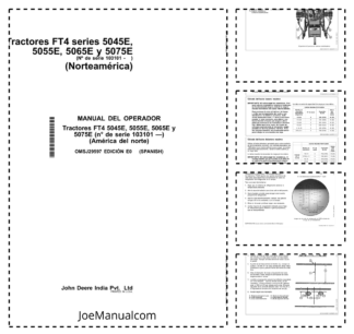John Deere 5045E 5055E 5065E 5075E FT4 Tractor Operators Manual OMSJ29597-E0 ES