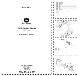 John Deere 5055E Tractor Parts Catalog PC8543P-11 PT