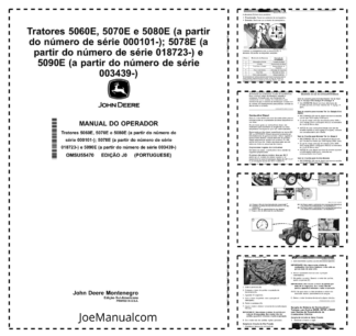 John Deere 5060E 5070E 5080E Tractor Operators Manual OMSU55470 PT