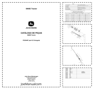 John Deere 5065E Tractor Parts Catalog PC8544P PT