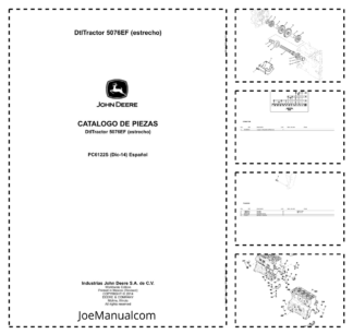 John Deere 5076EF Tractor Parts Catalog PC6122S ES