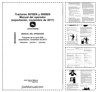 John Deere 5076EN 5090EN Tractor Operators Manual OMSU6523 ES
