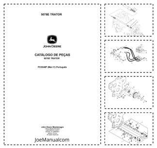 John Deere 5078E Tractor Parts Catalog PC8548P-11 PT