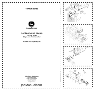 John Deere 5078E Tractor Parts Catalog PC8548P-16 PT