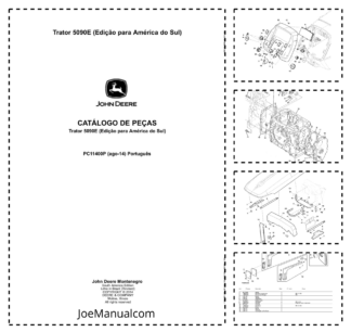 John Deere 5090E Tractor Parts Catalog PC11400P-14 PT