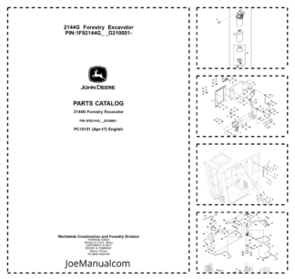 John Deere 5144G Forestry Excavator Parts Catalog PC15151
