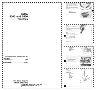 John Deere 5200 5300 5400 Tractor Service Manual TM1520