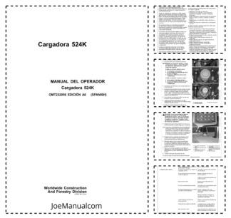 John Deere 524K Wheel Loader Operators Manual OMT232056-A0 ES