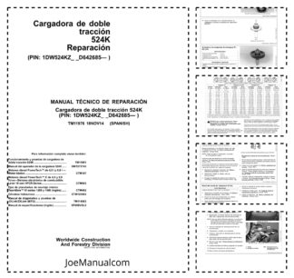 John Deere 524K Wheel Loader Repair Manual TM11976 ES