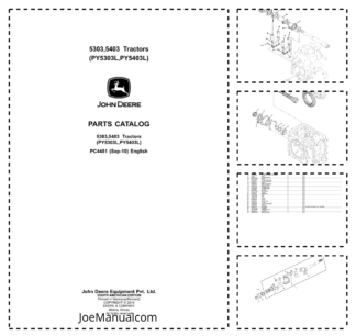 John Deere 5303 5403 Tractor Parts Catalog PC4481