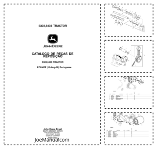 John Deere 5303 5403 Tractor Parts Catalog PC9987P-09 PT