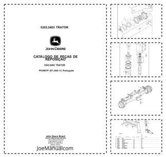 John Deere 5303 5403 Tractor Parts Catalog PC9987P-11 PT