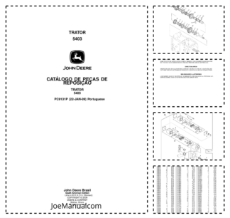 John Deere 5403 Tractor Parts Catalog PC9131P PT