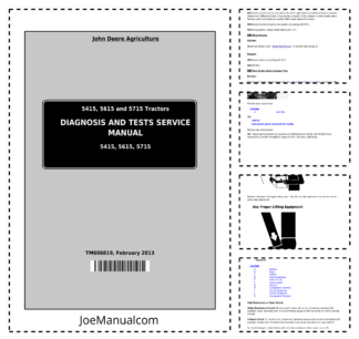 John Deere 5415 5615 5715 Tractor Diagnosis and Test Service Manual TM606819
