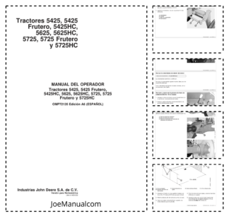 John Deere 5425 5425HD 5625 5625HD 5725 Frutero 5725HC Tractor Operators Manual OMP72135 ES
