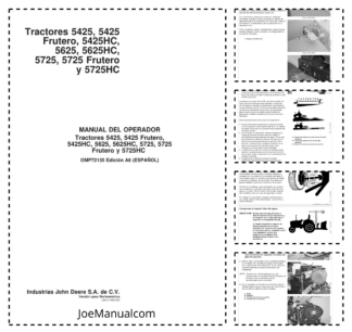 John Deere 5425 5625 5725 Frutero HC Tractor Operators Manual OMP72135-A6 ES