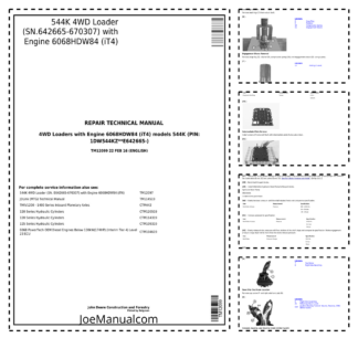 John Deere 544K 4WD Loader Repair Manual TM12099