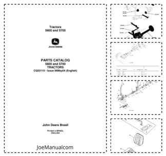 John Deere 5600 5700 Tractor Parts Catalog CQ33115