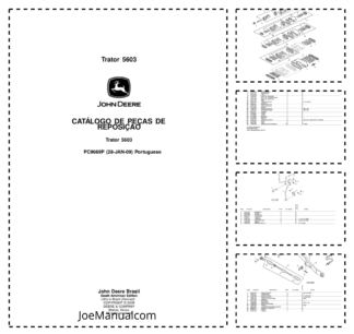 John Deere 5603 Tractor Parts Catalog PC9669P-09 PT