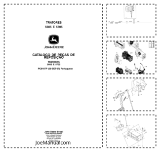 John Deere 5605 5705 Tractor Parts Catalog PC9197P PT