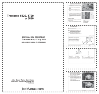 John Deere 5620 5720 5820 Tractor Operators Manual OMLG100395-E6 ES