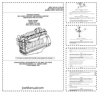John Deere 6 5.9 L 6059T Engine Service Manual TM9-2815-256-24