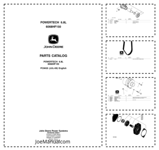 John Deere 6.8 L 6068HF150 PowerTech Engine Parts Catalog PC8425