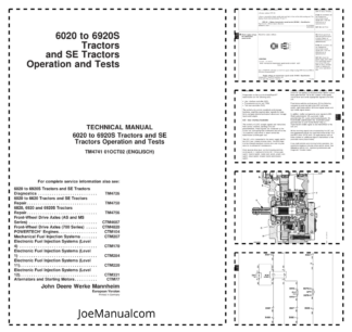 John Deere 6020 6920S Tractor Operation and Tests Service Manual TM4741