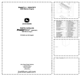 John Deere 6068AFM75 Marine Engine Parts Catalog PC10436