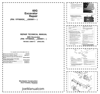 John Deere 60G Excavator Repair Manual TM12882