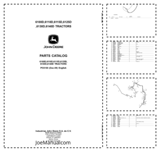 John Deere 6100D 6110D 6115D 6125D 6130D 6140D Tractor Parts Catalog PC6100