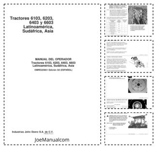 John Deere 6103 6203 6403 6603 Tractor Operators Manual OMRE225831-G5 ES