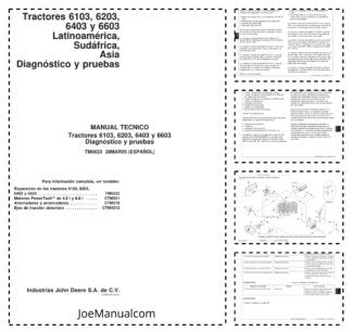 John Deere 6103 6203 6403 6603 Tractor Service Manual TM6023 ES