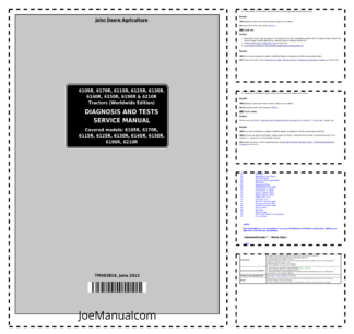 John Deere 6105R 6170R 6115R 6125R 6130R 6140R 6150R 6190R 6210R Tractor Diagnosis Service Manual TM403819