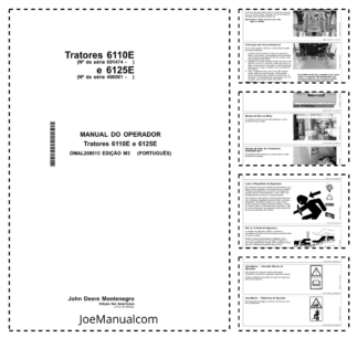 John Deere 6110E 6125E Tractor Operators Manual OMAL208615-M3 PT