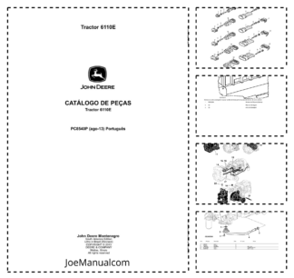 John Deere 6110E Tractor Parts Catalog PC8540P-13 PT