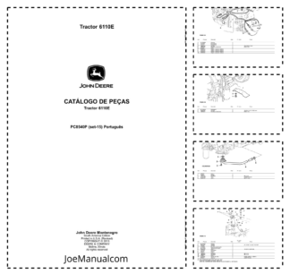 John Deere 6110E Tractor Parts Catalog PC8540P-15 PT