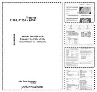 John Deere 6110J 6125J 6130J Tractor Operators Manual OML212759-M3 PT