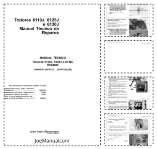 John Deere 6110J 6125J 6130J Tractor Repair Manual TM801954 PT