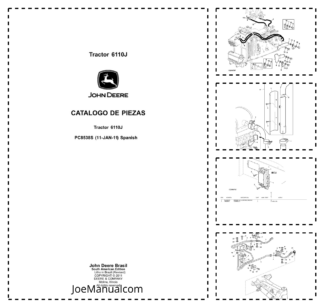 John Deere 6110J Tractor Parts Catalog PC8538S ES