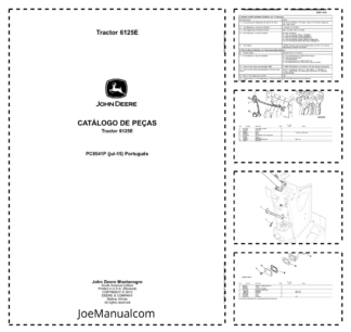 John Deere 6125E Tractor Parts Catalog PC8541P PT