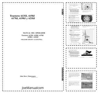 John Deere 6135J 6150J 6170J 6190J 6210J Tractor Operators Manual OML224285 ES