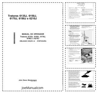 John Deere 6135J 6150J 6170J 6190J 9210J Tractor Operators Manual OML224285-L0 PT