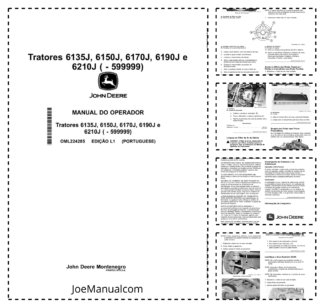 John Deere 6135J 6150J 6170J 6190J 9210J Tractor Operators Manual OML224285-L1 PT