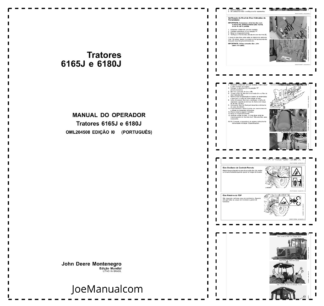 John Deere 6165J 6180K Tractor Operators Manual OML204508 PT